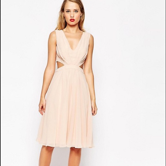 asos champagne dress